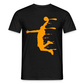 Basket-ball basketball joueur de basket-ball cadeau - T-shirt homme - noir - Devant - AI Model Male 178 light (178cm)