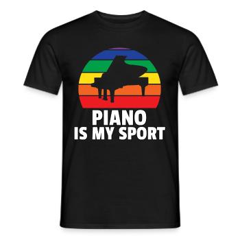 Klavier Piano Pianist Musiker Musik Flügel Spieler - Männer T-Shirt - Schwarz - Vorne - AI Model Male 178 light (178cm)