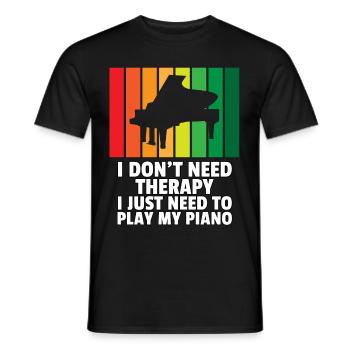 Klavier Piano Pianist Musiker Musik Flügel Spieler - Männer T-Shirt - Schwarz - Vorne - AI Model Male 178 light (178cm)