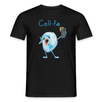 Biologie Nerd Science Microbiologie Cell-fie - T-shirt homme - noir - Devant - AI Model Male 178 light (178cm)