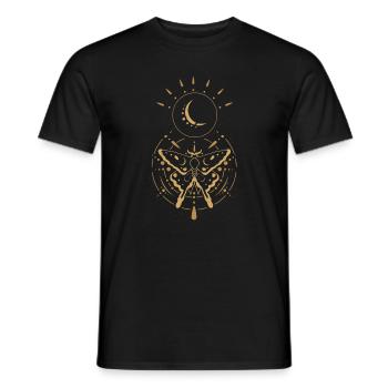 Cadeau magique papillon lune papillon alchimie - T-shirt homme - noir - Devant - AI Model Male 178 light (178cm)