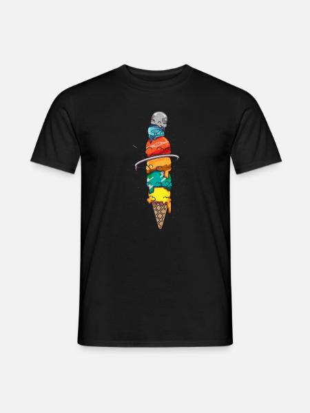 Raumfahrt Eis Waffel Solarsystem Sommer Mars - Männer T-Shirt - Schwarz