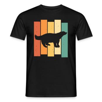 Honigdachs Dachs Marder Lustig Süßer Vintage Retro - Männer T-Shirt - Schwarz - Vorne - AI Model Male 178 light (178cm)