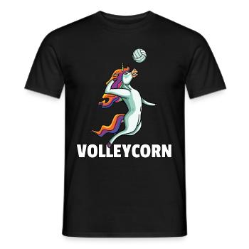 Volleyball unicorn volleyball player - Men's T-Shirt - black - Front - AI Model Male 178 light (178cm)