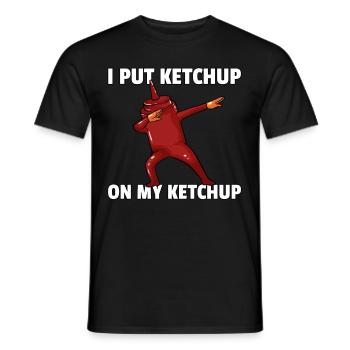Dabbing Ketchup Tomato Dab Sauce - Men's T-Shirt - black - Front - AI Model Male 178 light (178cm)