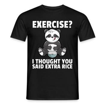Panda Panda Bear Big Funny Sweetie - Men's T-Shirt - black - Front - AI Model Male 178 light (178cm)