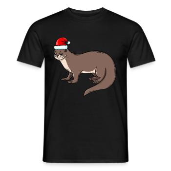 Loutre loutre de nain loutre - T-shirt homme - noir - Devant - AI Model Male 178 light (178cm)