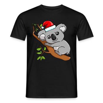 Koala Panda Panda Funny Christmas - Men's T-Shirt - black - Front - AI Model Male 178 light (178cm)