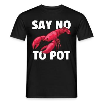 Homard homard écrevisse cancer crabe - T-shirt homme - noir - Devant - AI Model Male 178 light (178cm)