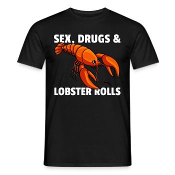 Homard homard écrevisse cancer crabe - T-shirt homme - noir - Devant - AI Model Male 178 light (178cm)
