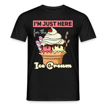 Eiscreme Eis Speiseeis Eisbecher Eistüte - Männer T-Shirt - Schwarz - Vorne - AI Model Male 178 light (178cm)