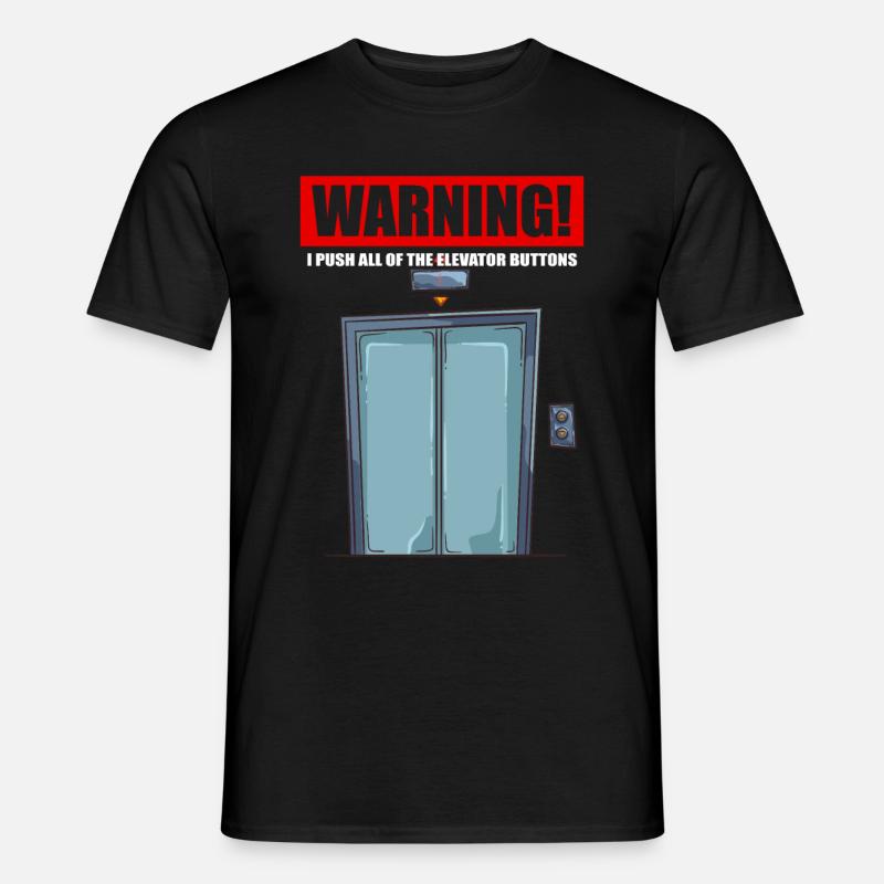 Aufzug Mechaniker Techniker Rolltreppe - Männer T-Shirt - Schwarz