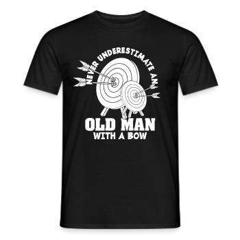 Archery Archer Bow & Arrow - Men's T-Shirt - black - Front - AI Model Male 178 light (178cm)