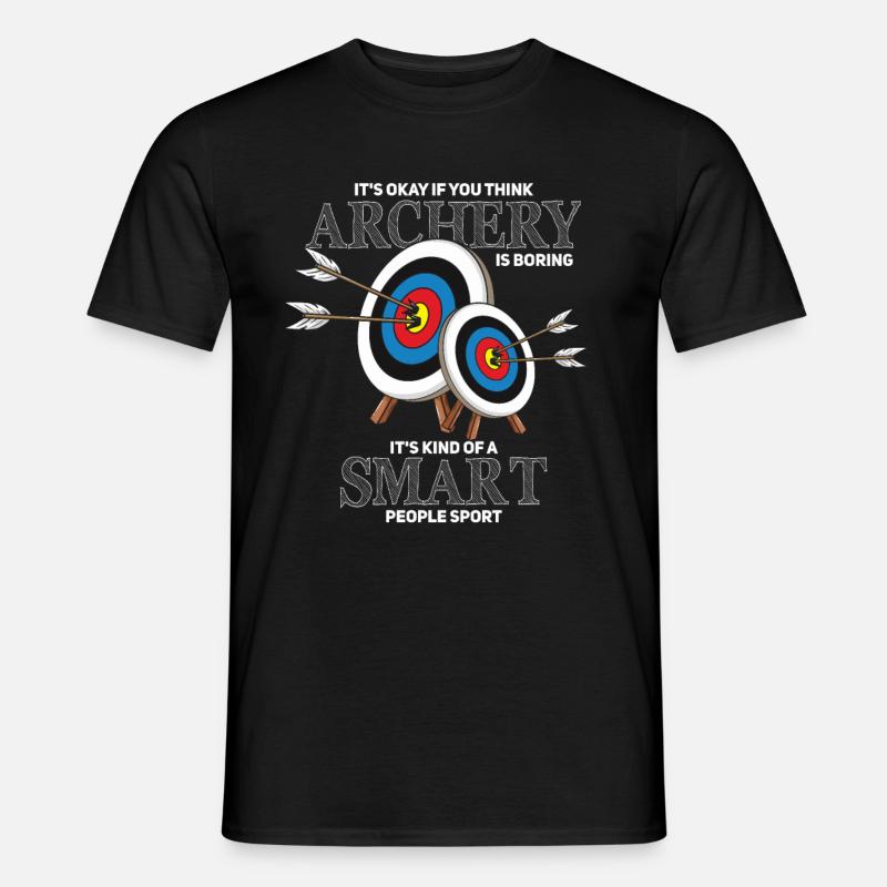 Bogenschießen Bogenschütze Pfeil & Bogen - Männer T-Shirt - Schwarz