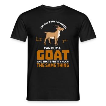 Capricorn Goat Mountain Goat Bock House Goat - Men's T-Shirt - black - Front - AI Model Male 178 light (178cm)