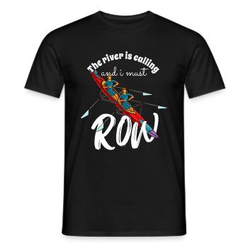Aviron rameur de bateau à rames rigolote aviron - T-shirt homme - noir - Devant - AI Model Male 178 light (178cm)