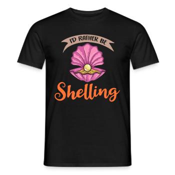 Clams Collect clam oysters - Men's T-Shirt - black - Front - AI Model Male 178 light (178cm)