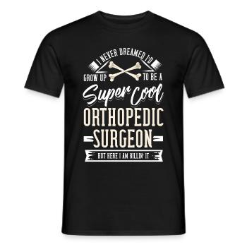 Orthopedic surgeon gift bone orthopedist - Men's T-Shirt - black - Front - AI Model Male 178 light (178cm)