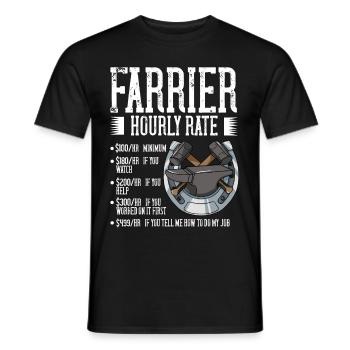 Farrier Horseshoes Blacksmith Hoof Tools Hooves - Men's T-Shirt - black - Front - AI Model Male 178 light (178cm)