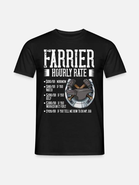 Ferri di cavallo da maniscalco Zoccoli da fabbro - T-shirt uomo - nero