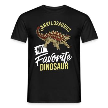 Cadeau de dinosaure Ankylosaurus Dino Fossil - T-shirt homme - noir - Devant - AI Model Male 178 light (178cm)