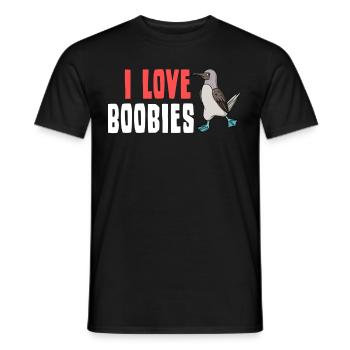 Booby bird blue-footed booby blue-footed - Men's T-Shirt - black - Front - AI Model Male 178 light (178cm)
