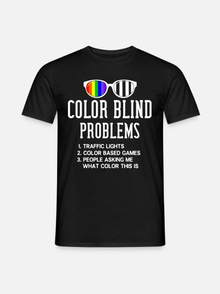 Lunettes de daltonisme daltonisme - T-shirt homme - noir
