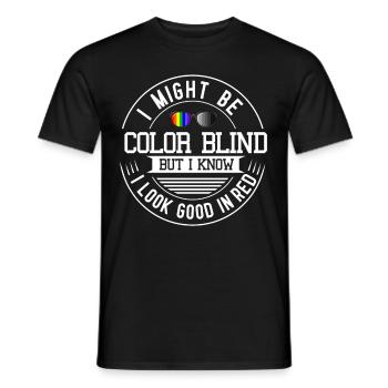 Farbenblind Blindheit Brille Fraben Bilnd - Männer T-Shirt - Schwarz - Vorne - AI Model Male 178 light (178cm)