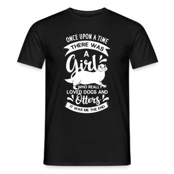 Loutre Loutre de mer Water Marder Loutre géante Martre - T-shirt homme - noir - Devant - AI Model Male 178 light (178cm)