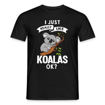 Koala Bear Baby Funny Marsupial Australie - T-shirt homme - noir - Devant - AI Model Male 178 light (178cm)