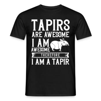 Tapir horse Malayan baby tapirus - Men's T-Shirt - black - Front - AI Model Male 178 light (178cm)