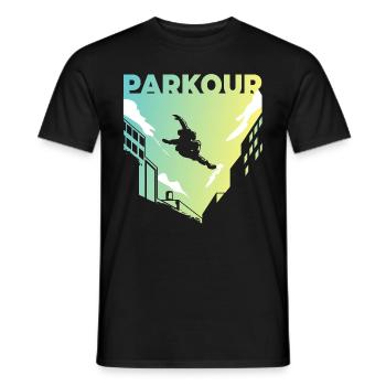 Parkour Freerunning Gift Idea Parkour Freerunn - Men's T-Shirt - black - Front - AI Model Male 178 light (178cm)
