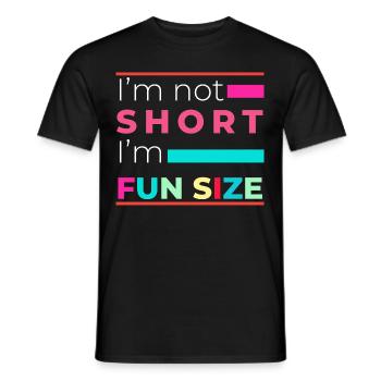 Ich bin nicht klein Ich bin lustig Größe Lustig - Männer T-Shirt - Schwarz - Vorne - AI Model Male 178 light (178cm)