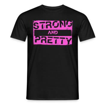 Forte et jolie séance d’entraînement gym strongman - T-shirt homme - noir - Devant - AI Model Male 178 light (178cm)
