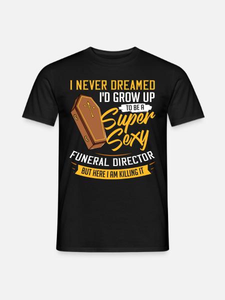 Bestatter Bestattung Friedhof Sarg Beerdigung - Männer T-Shirt - Schwarz