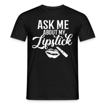 Rouge à lèvres Lèvres Rouges Make up Artiste - T-shirt homme - noir - Devant - AI Model Male 178 light (178cm)