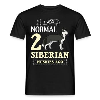Siberian husky chiot chiots propriétaires amant - T-shirt homme - noir - Devant - AI Model Male 178 light (178cm)
