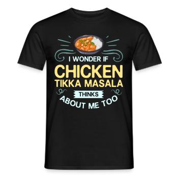 Chicken tikka masala CTM Indian food curry - Men's T-Shirt - black - Front - AI Model Male 178 light (178cm)