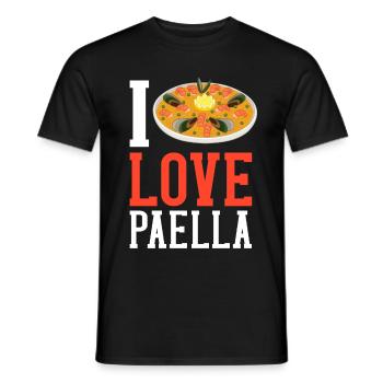 Paella Spanien Valenciana Pfanne Spanisches Essen - Männer T-Shirt - Schwarz - Vorne - AI Model Male 178 light (178cm)