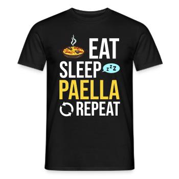 Paella Spain Valenciana Pan Spanish Food - Men's T-Shirt - black - Front - AI Model Male 178 light (178cm)