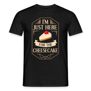 Cheesecake Keto Quarkcake Japanese Pot Cake - Men's T-Shirt - black - Front - AI Model Male 178 light (178cm)