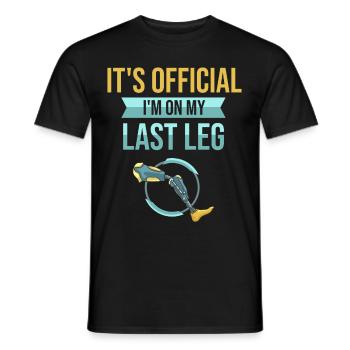 Prothèse de jambe Amputé de la jambe - T-shirt homme - noir - Devant - AI Model Male 178 light (178cm)