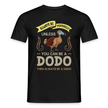 Dodo Vogel Dronte Dudu Skelett Madagaskar - Männer T-Shirt - Schwarz - Vorne - AI Model Male 178 light (178cm)