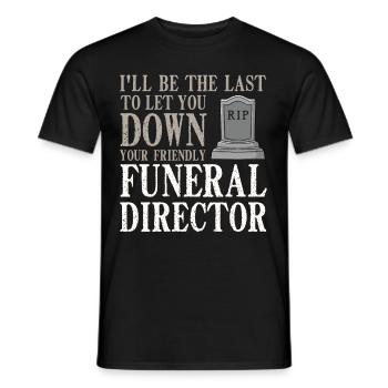 Funeral funeral burial cemetery - Men's T-Shirt - black - Front - AI Model Male 178 light (178cm)
