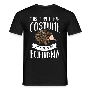 Echidna Ant Hedgehog Funny Hedgehog - Men's T-Shirt - black - Front - AI Model Male 178 light (178cm)