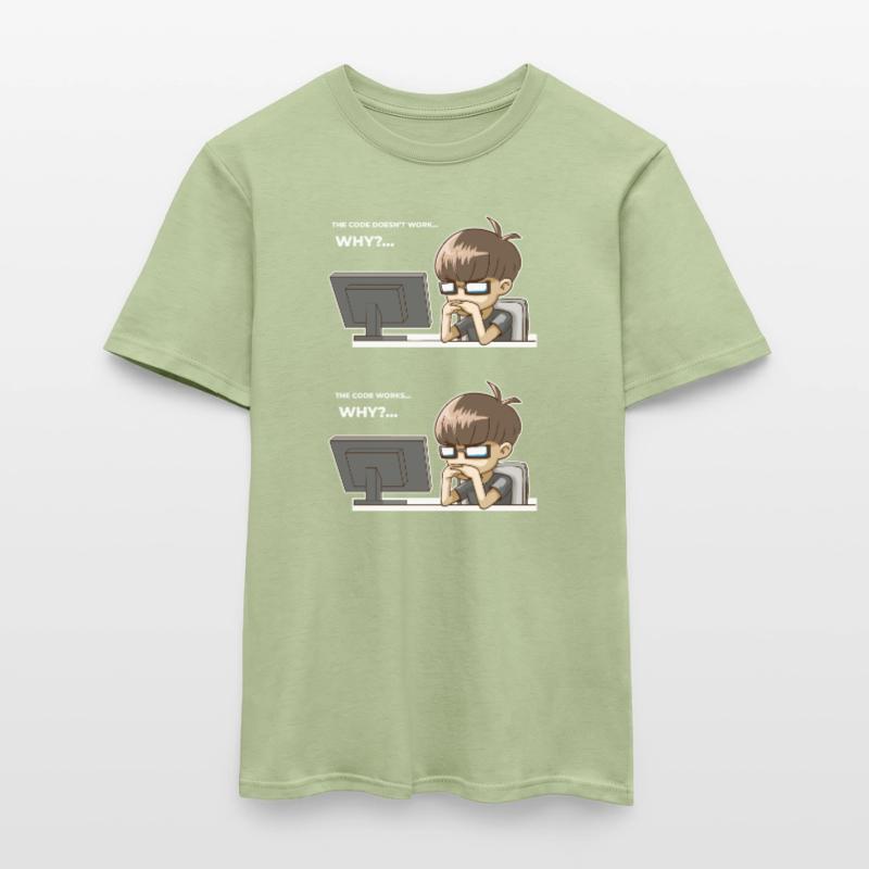 Funny programming code works why Men's T-Shirt