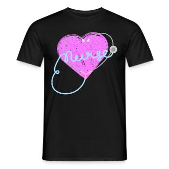 Infirmière Vie Soins infirmiers - T-shirt homme - noir - Devant - AI Model Male 178 light (178cm)