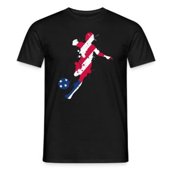 Fußball der US-Nationalmannschaft Fußball - Männer T-Shirt - Schwarz - Vorne - AI Model Male 178 light (178cm)