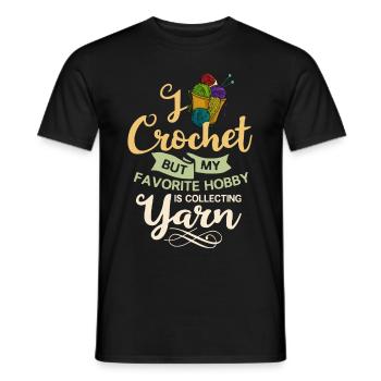 Crochets Tricots Aiguilles à tricoter - T-shirt homme - noir - Devant - AI Model Male 178 light (178cm)