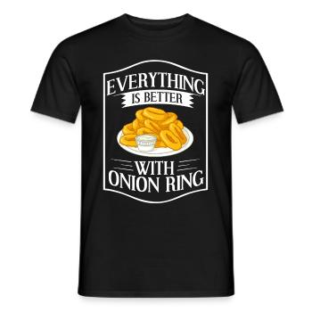 Zwiebel Ring Rote Zwiebeln Sauce - Männer T-Shirt - Schwarz - Vorne - AI Model Male 178 light (178cm)